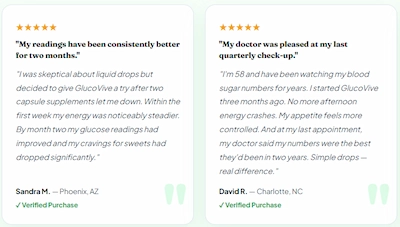 GlucoVive customer reviews