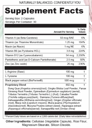 HormoneFlux supplement facts