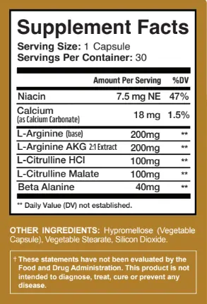 MemoHoney supplement facts