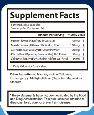 Nervory Supplement Facts